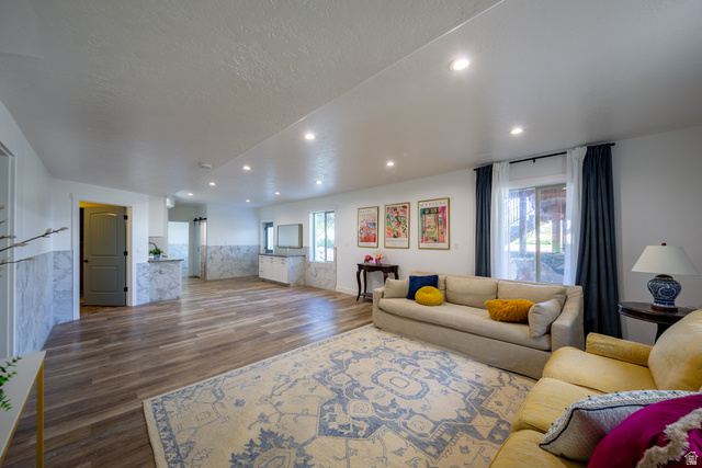 868 Braddock Lane Alpine, UT 84004 - Photo 41 of 64 Open-concept living space with wood-finish flooring and recessed lighting
