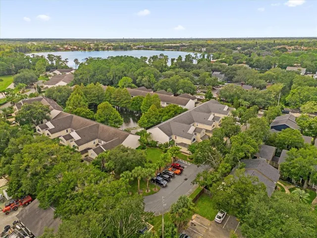 an aerial view of a city with lots of residential buildings
