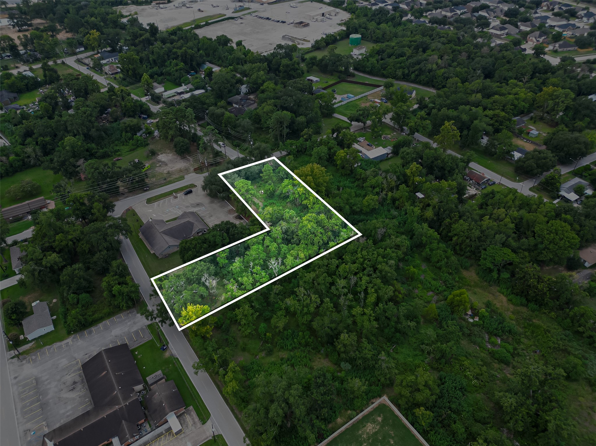 430 Booker Road Spring, TX 77373 - Photo 5 of 16 an aerial view of a backyard