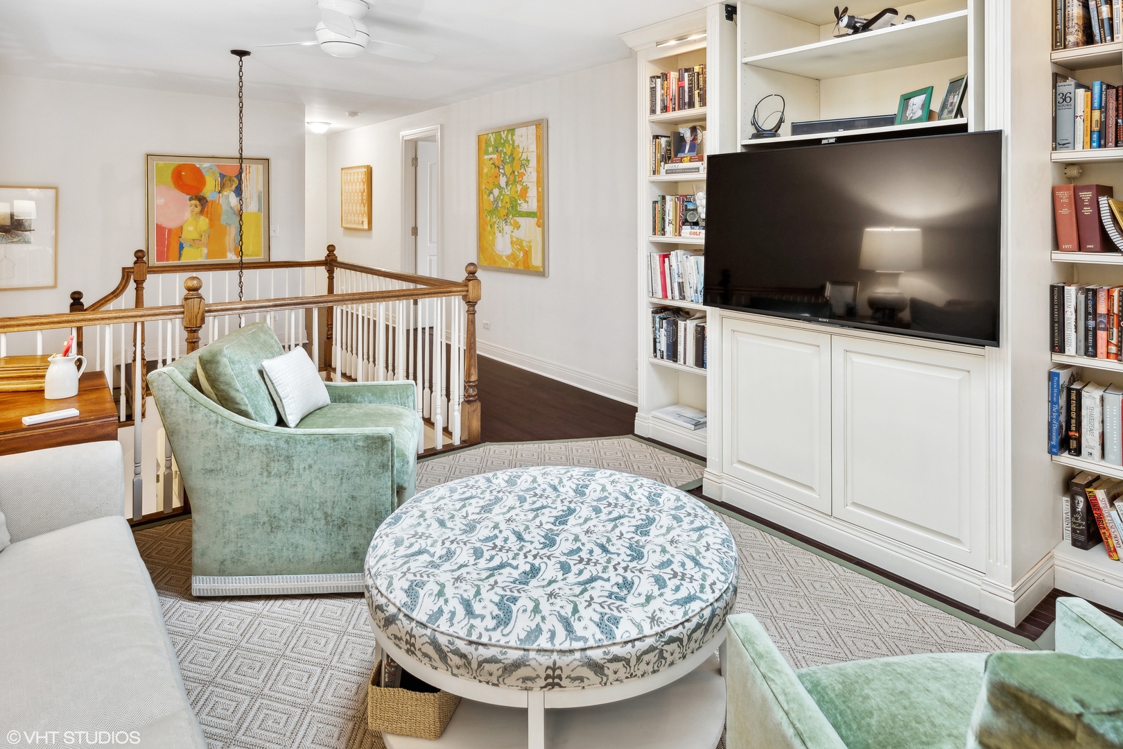 432 Fox Meadow Drive Northfield, IL 60093 - Photo 19 of 33 a living room with furniture and a flat screen tv