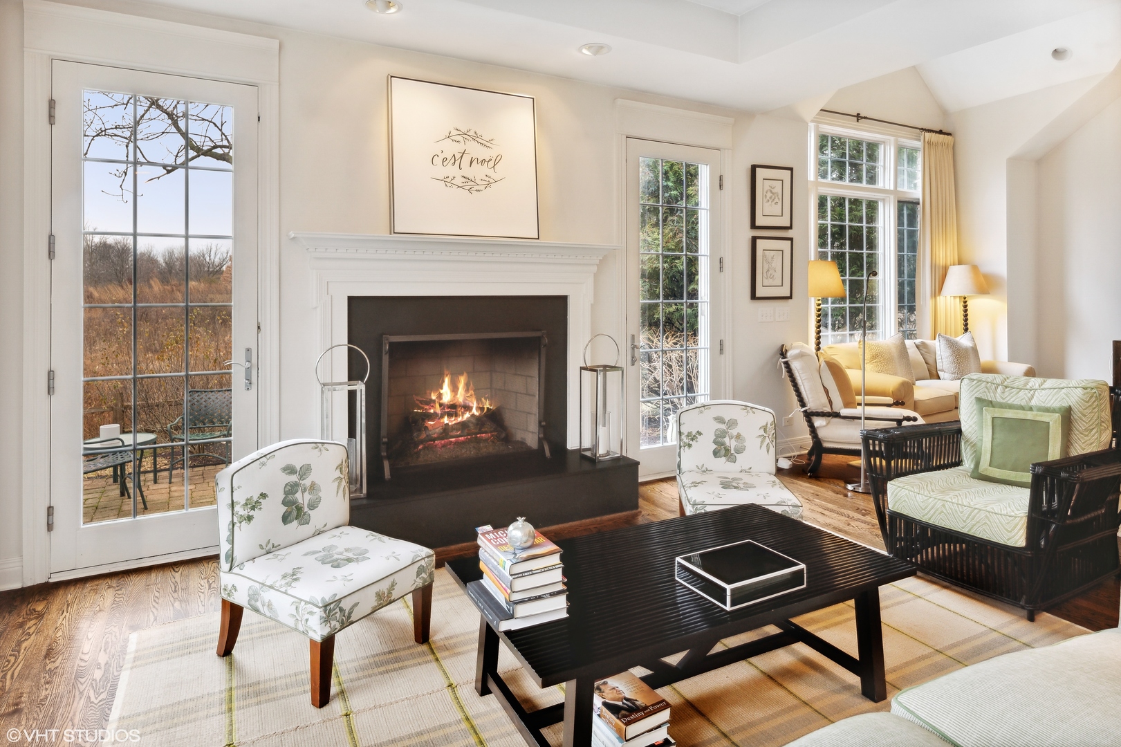432 Fox Meadow Drive Northfield, IL 60093 - Photo 4 of 33 a living room with furniture and a fireplace
