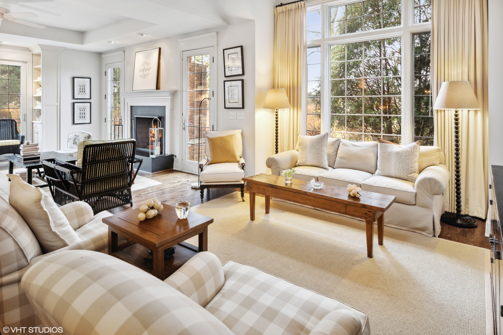 432 Fox Meadow Drive Northfield, IL 60093 - Photo 10 of 33 a living room with furniture fireplace and a large window