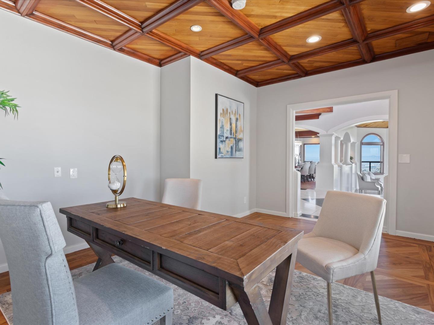 1 Lewis Ranch Road San Carlos, CA 94070 - Photo 19 of 94 a view of a dining room with furniture and wooden floor