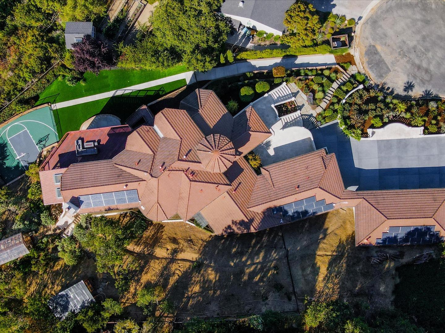 1 Lewis Ranch Road San Carlos, CA 94070 - Photo 8 of 94 an aerial view of a house with a garden