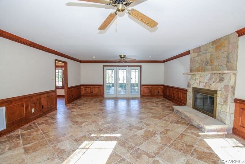 12907 Rivers Bend Road Chester, VA 23836 - Photo 13 of 43 Huge family room with stone surround wood burning