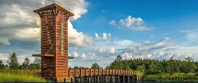 a view of a city with flower in it