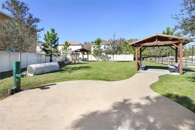 a view of outdoor space with seating