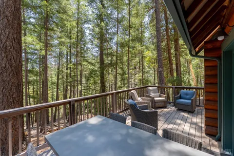 a view of an outdoor space with seating area