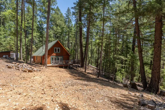 a view of a yard with furniture