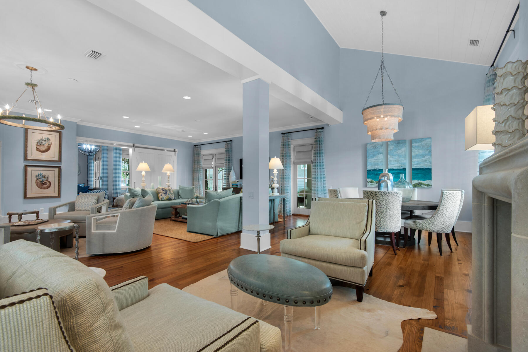 9 Tidepool Lane Inlet Beach, FL 32461 - Photo 14 of 86 a living room with furniture and a chandelier