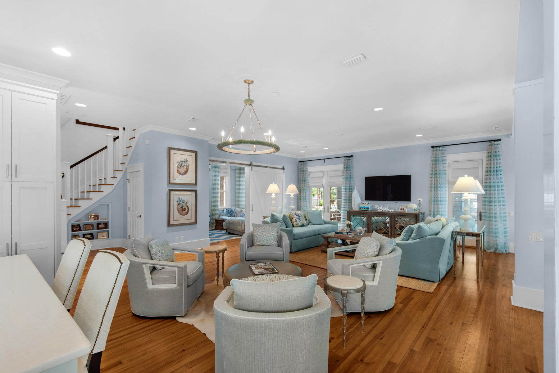 9 Tidepool Lane Inlet Beach, FL 32461 - Photo 18 of 86 a living room with furniture and a flat screen tv