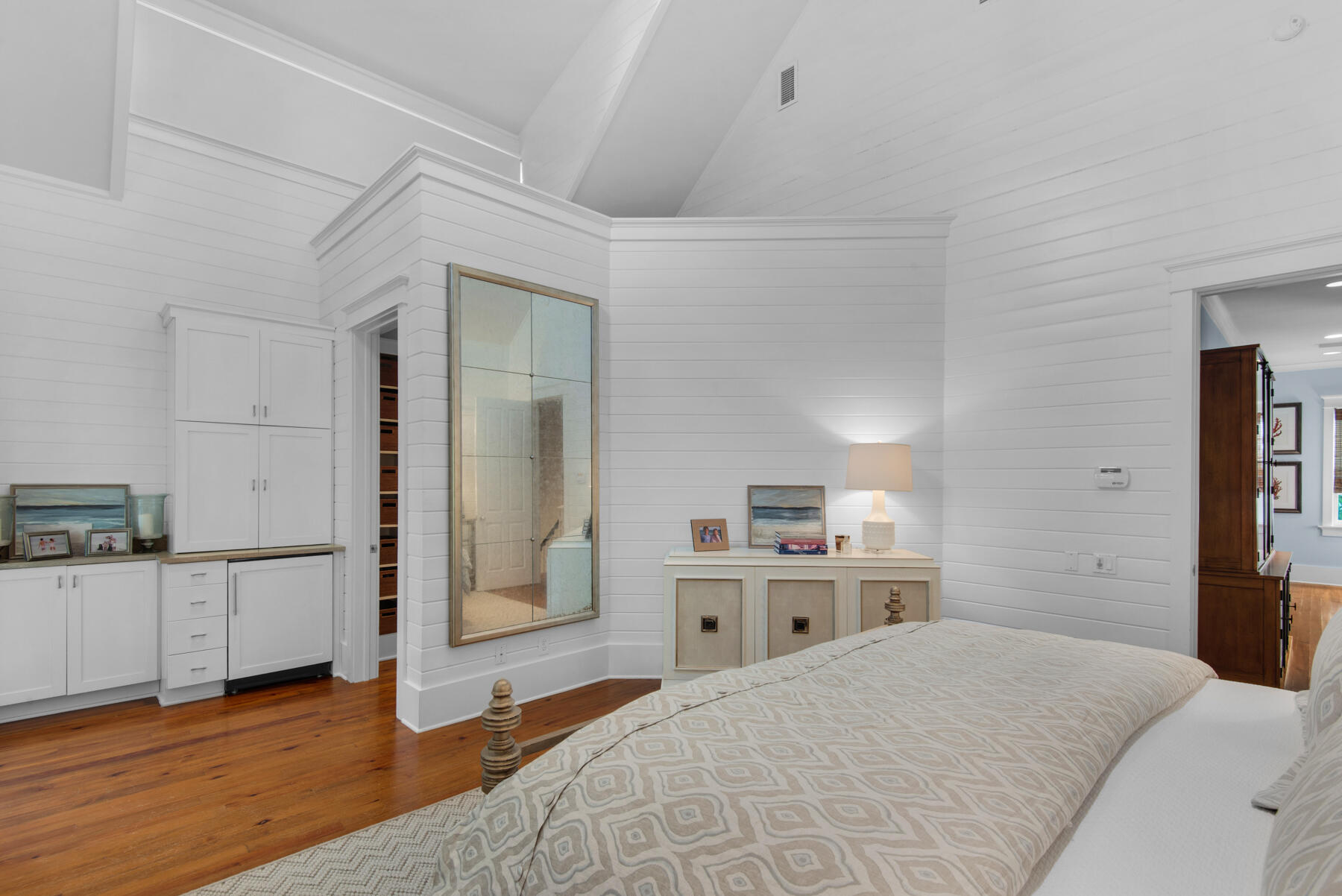 9 Tidepool Lane Inlet Beach, FL 32461 - Photo 40 of 86 a bedroom with a bed and a view of kitchen