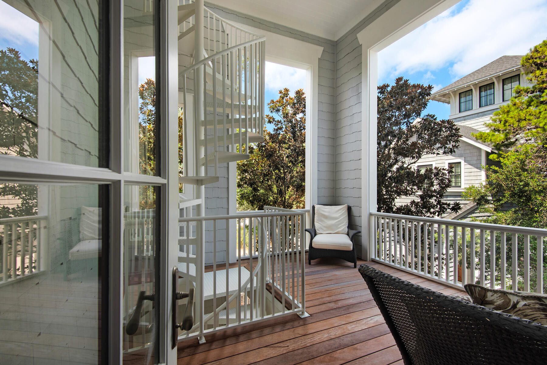 9 Tidepool Lane Inlet Beach, FL 32461 - Photo 48 of 86 a view of a balcony with wooden floor