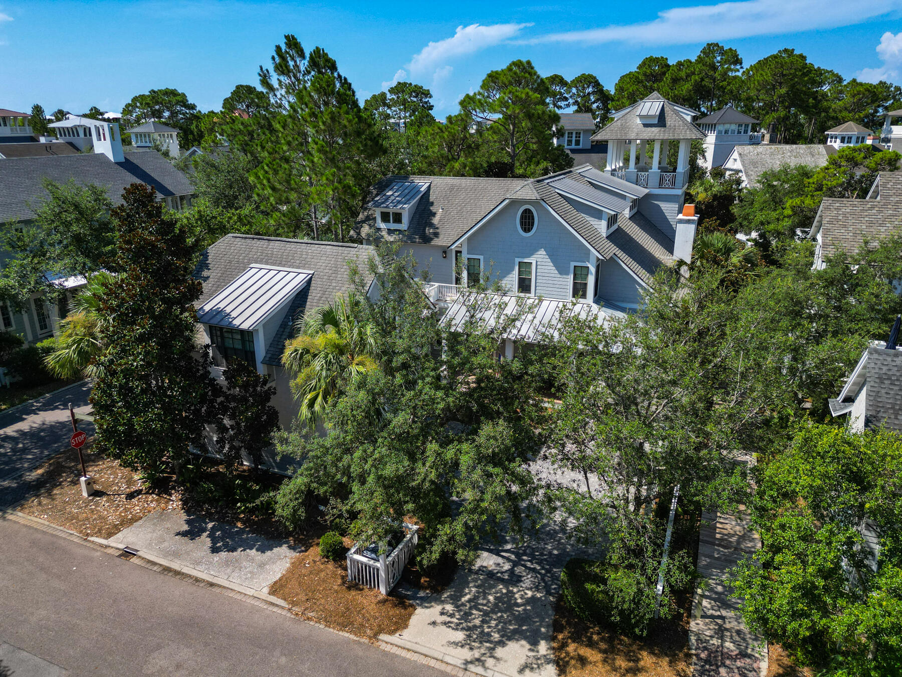 9 Tidepool Lane Inlet Beach, FL 32461 - Photo 76 of 86 an aerial view of a house with yard and outdoor seating