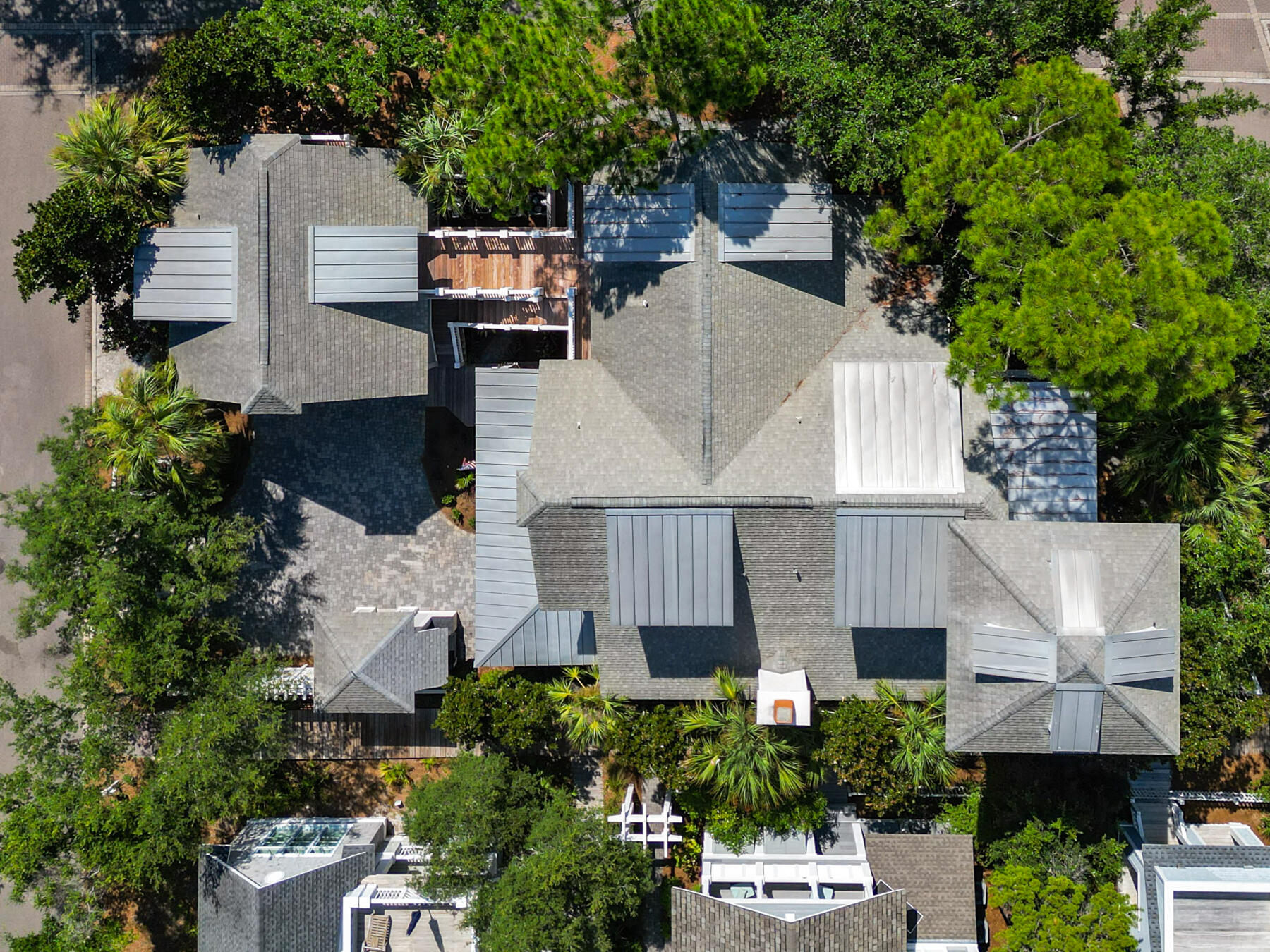 9 Tidepool Lane Inlet Beach, FL 32461 - Photo 83 of 86 an aerial view of a house with a yard and potted plants