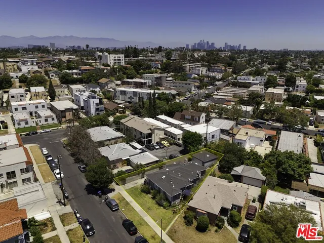 an aerial view of a city