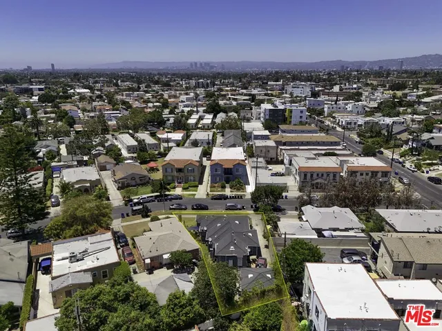 an aerial view of a city