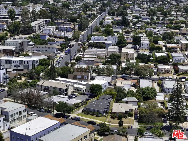 an aerial view of a city