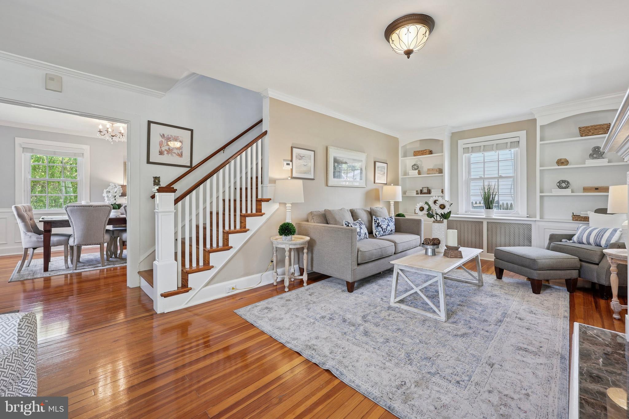 427 Righters Mill Road Gladwyne, PA 19035 - Photo 3 of 16 a living room with furniture and a wooden floor