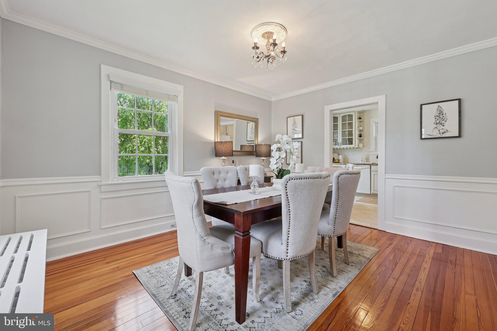 427 Righters Mill Road Gladwyne, PA 19035 - Photo 5 of 16 a view of a dining room with furniture window and wooden floor