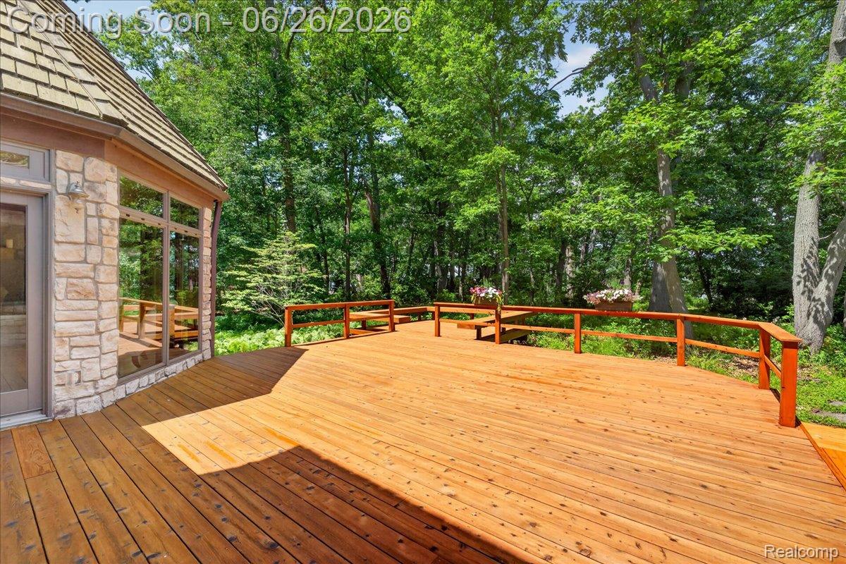 29498 East River Road Grosse Ile, MI 48138 - Photo 47 of 66 Cedar Deck with Views of Certified Wildlife Habitat and Gibraltar Bay