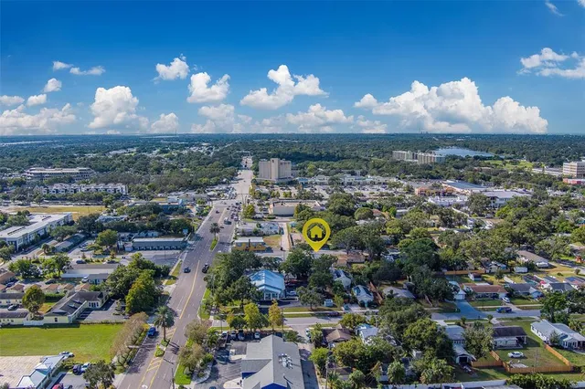 an aerial view of a city