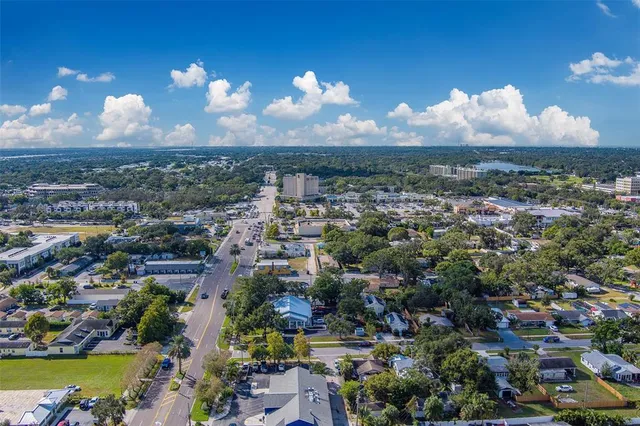 an aerial view of a city