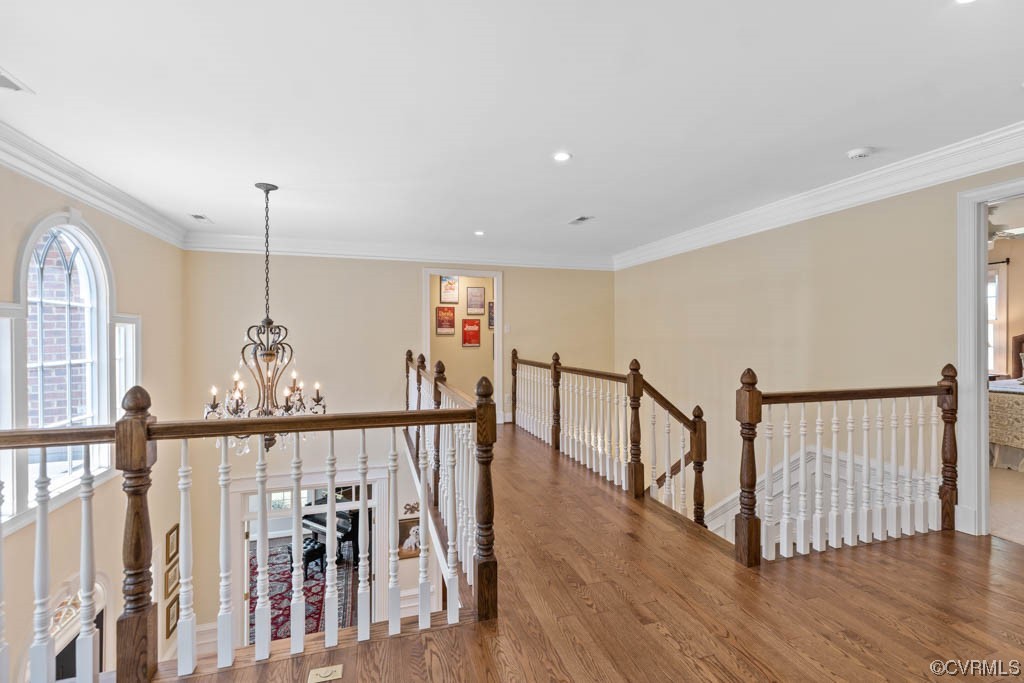 2436 Founders Bridge Road Midlothian, VA 23113 - Photo 23 of 45 a view of a hallway with wooden floor stairs