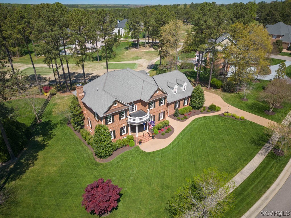 2436 Founders Bridge Road Midlothian, VA 23113 - Photo 4 of 45 an aerial view of residential house with outdoor space and swimming pool