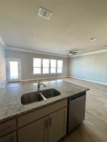 a view of a backyard with plants and a backyard