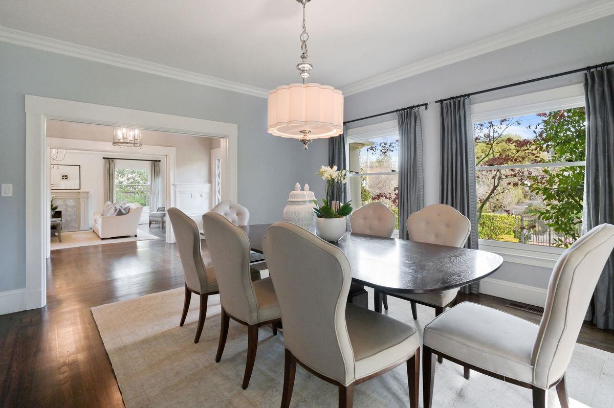 224 Warren Road San Mateo, CA 94402 - Photo 5 of 36 a view of a dining room with furniture window and wooden floor