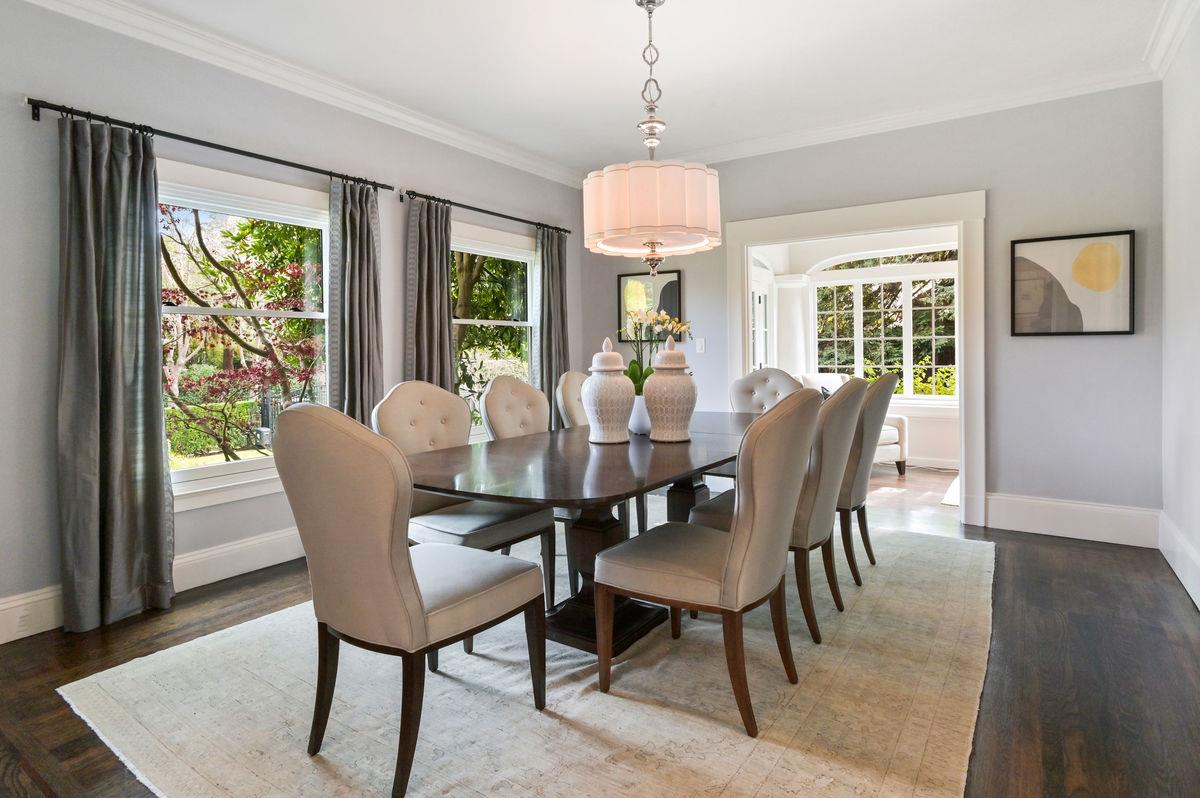 224 Warren Road San Mateo, CA 94402 - Photo 6 of 36 a view of a dining room with furniture window and outside view