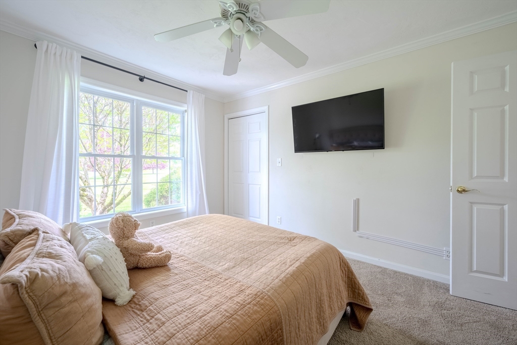 18 Dominitis Drive Holden, MA 01522 - Photo 21 of 41 a bedroom with a bed and a flat screen tv