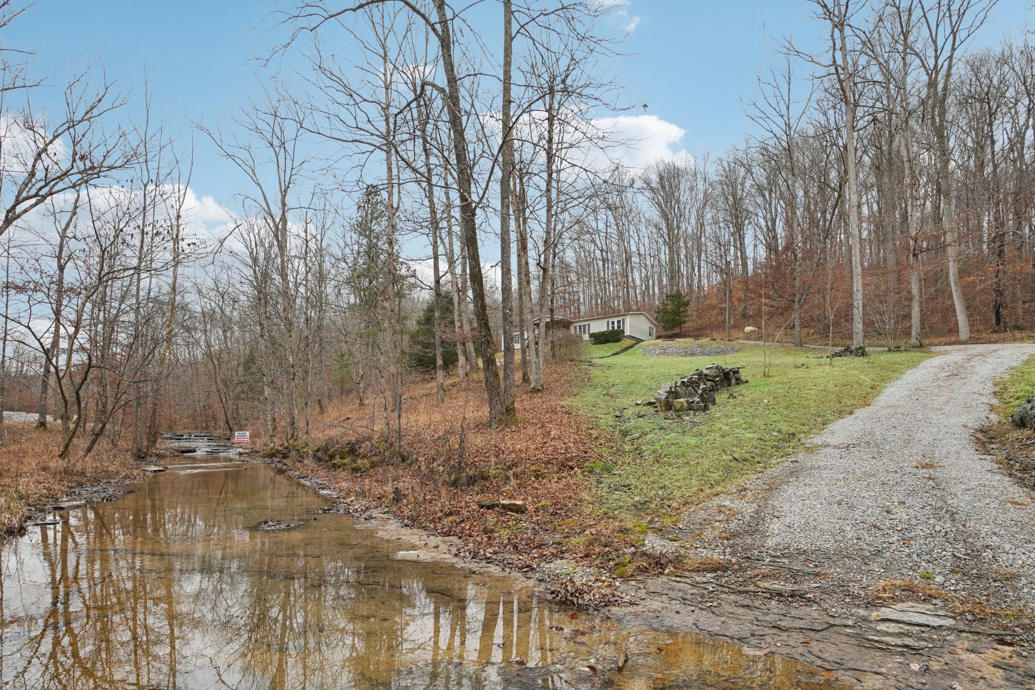 3668 Old Sams Creek Road Pegram, TN 37143 - Photo 41 of 60 a backyard of a house with trees