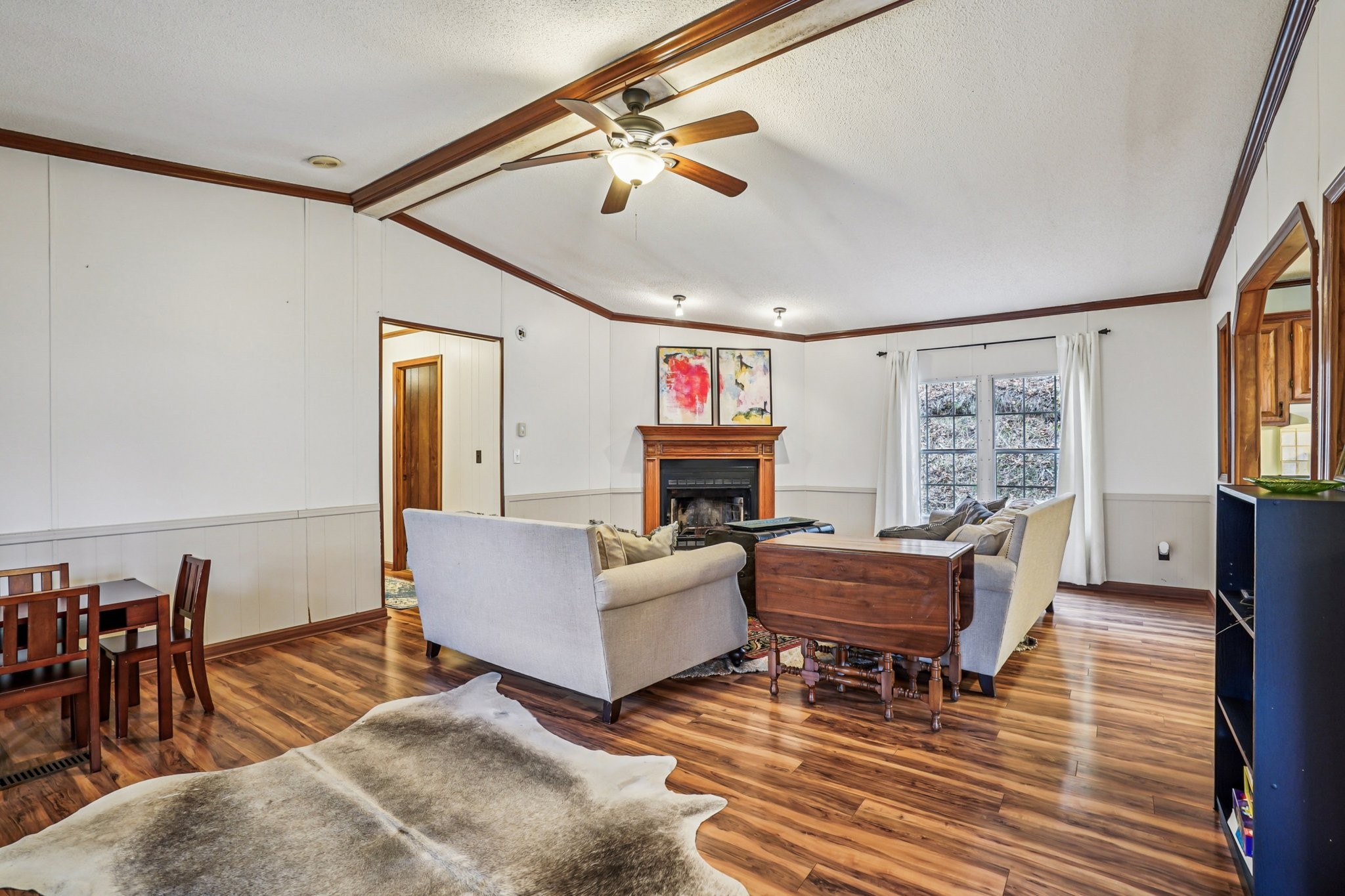 3668 Old Sams Creek Road Pegram, TN 37143 - Photo 8 of 60 a living room with fireplace furniture and a window