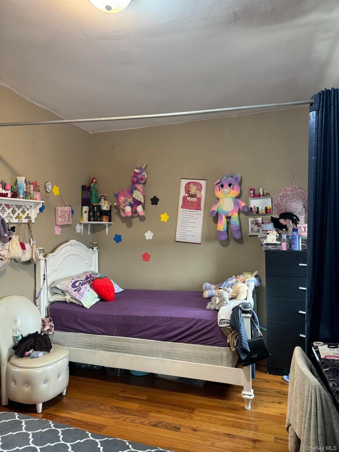 45-16 National Street Queens, NY 11368 - Photo 25 of 28 a bedroom with furniture and a potted plant
