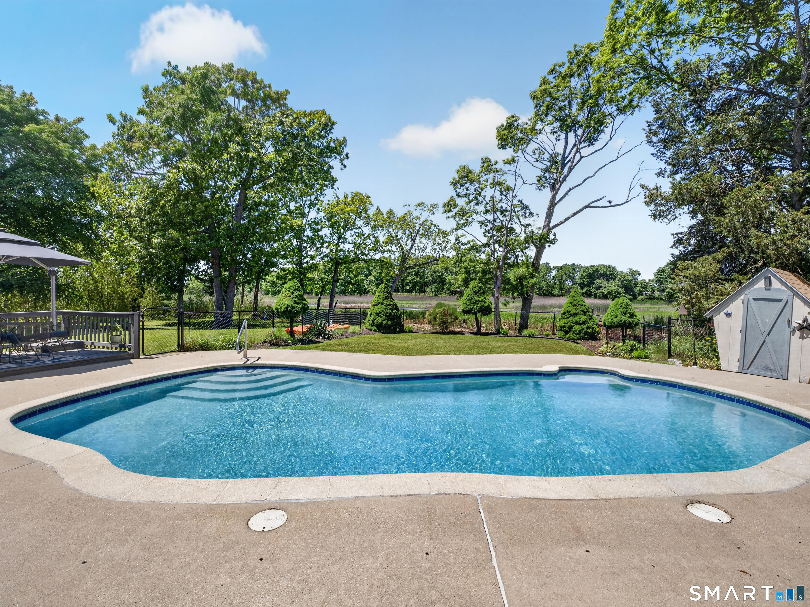 82 Pratt Road Clinton, CT 06413 - Photo 31 of 40 Private swimming pool, overlooking a completely private view of Hayden's Creek. What's not to like?