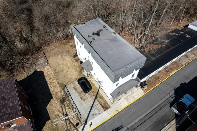 a roof deck with couch