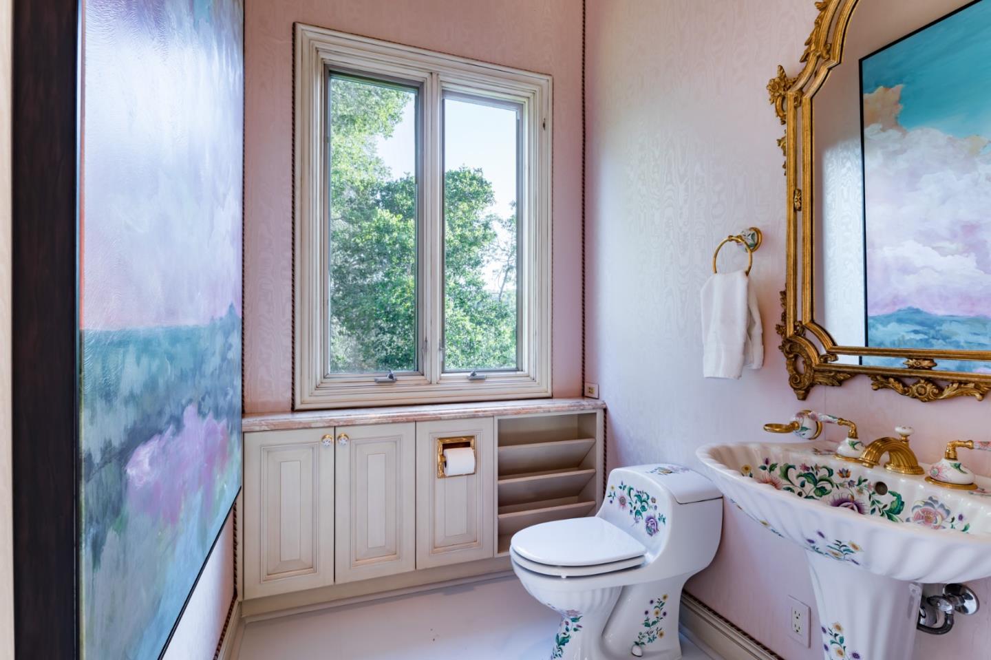 97 Ridge View Drive Atherton, CA 94027 - Photo 16 of 43 a bathroom with a sink toilet and a mirror
