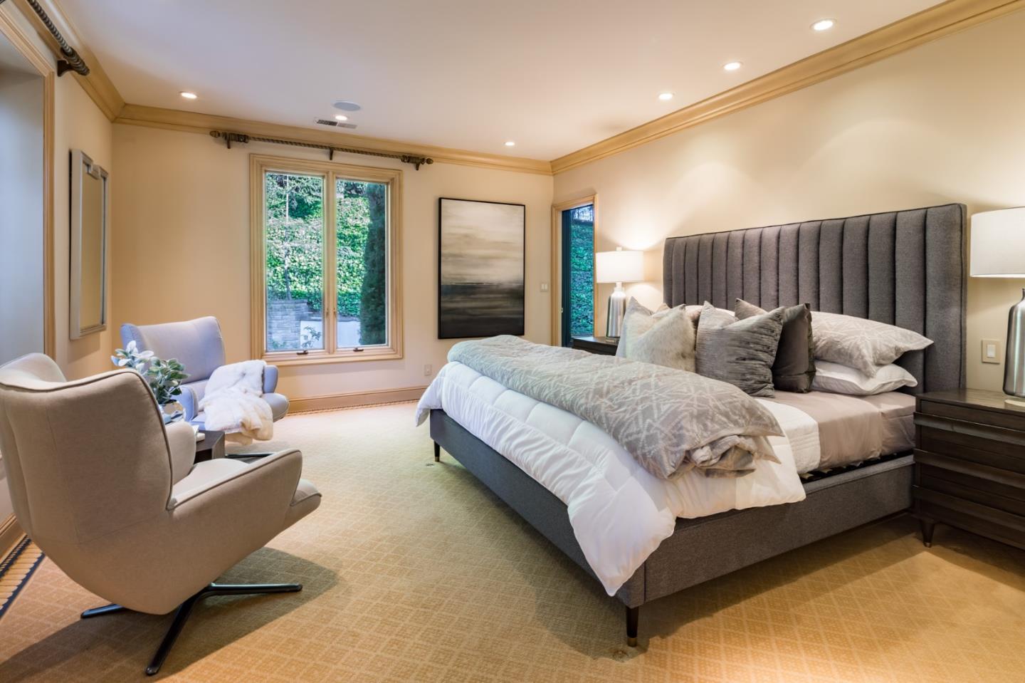 97 Ridge View Drive Atherton, CA 94027 - Photo 19 of 43 a bedroom with a bed couch and window