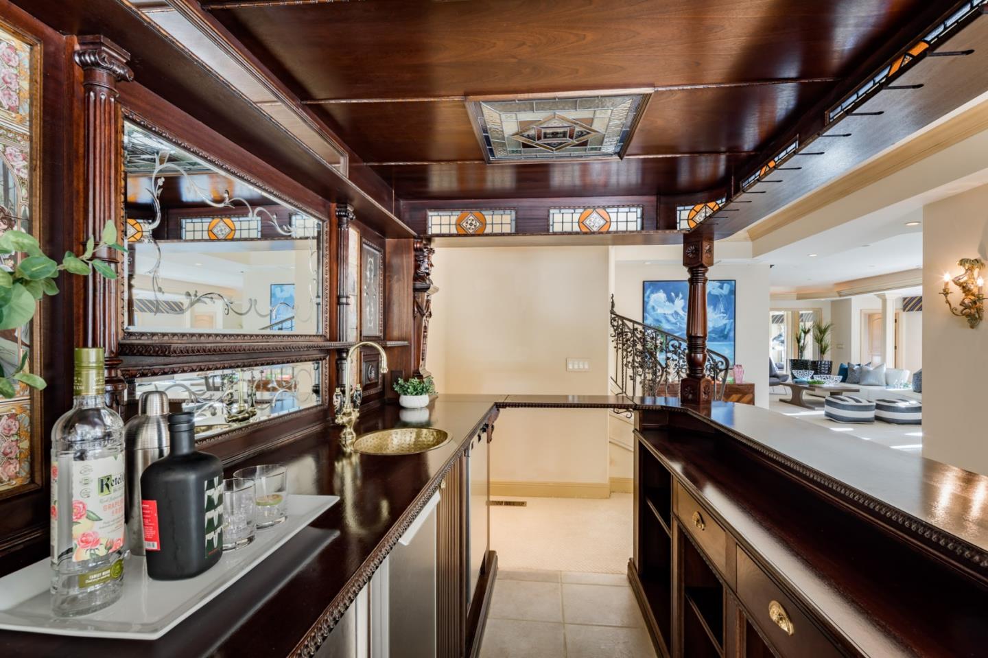 97 Ridge View Drive Atherton, CA 94027 - Photo 25 of 43 a view of a living room with furniture and a kitchen