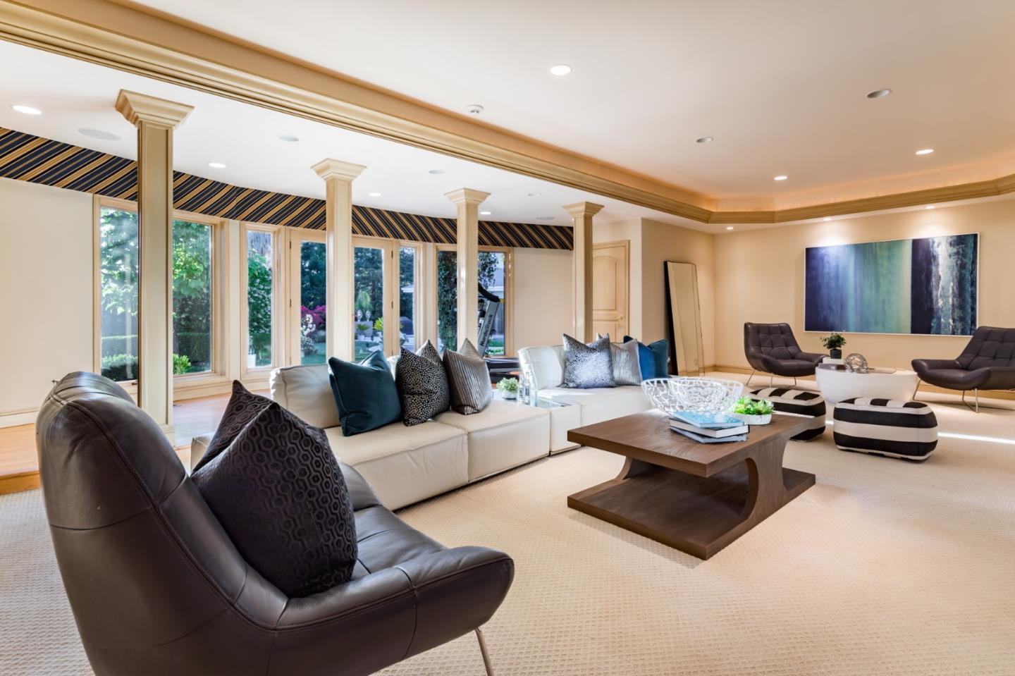97 Ridge View Drive Atherton, CA 94027 - Photo 28 of 43 a living room with furniture and a large window