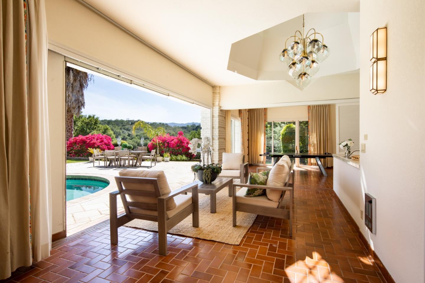 97 Ridge View Drive Atherton, CA 94027 - Photo 38 of 43 a view of a dining room with furniture window and wooden floor