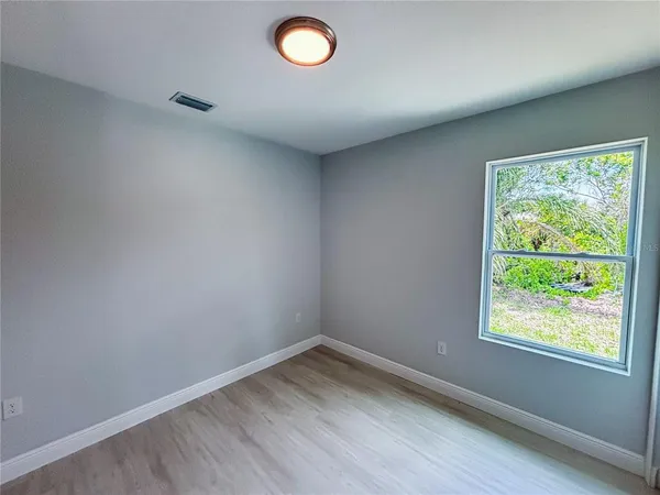 an empty room with a window