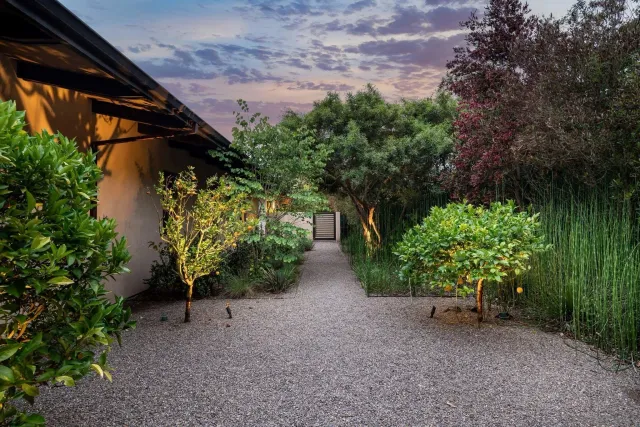 a view of a pathway of a house