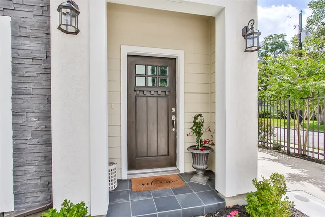 a view of a entryway door of the house