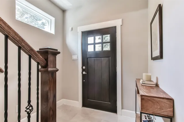 a view of front door with chair