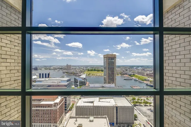 a view of a city from a window