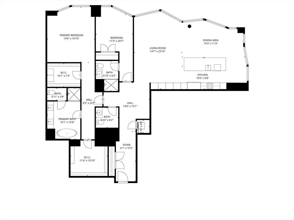 240 Devonshire Street, Unit 3701 Boston, MA 02110 - Photo 40 of 40 a picture of a floor plan