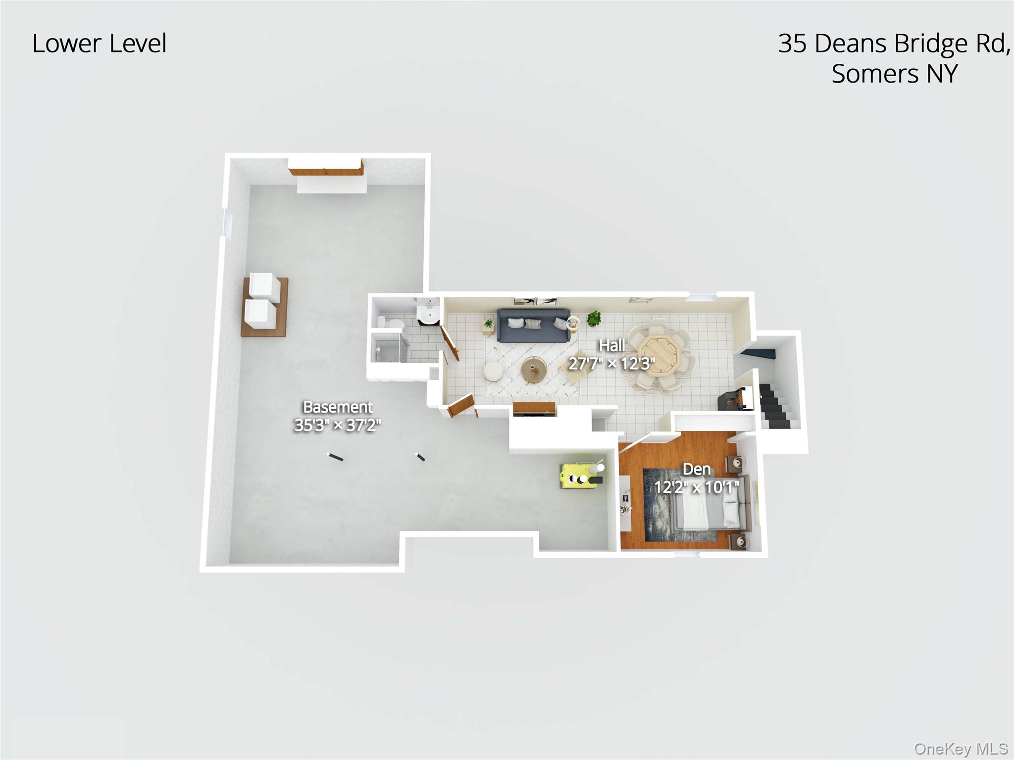 35 Deans Bridge Road Somers, NY 10589 - Photo 49 of 49 3D Floor Plan of Lower Level